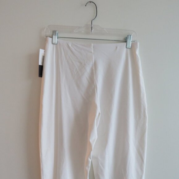 SYMPLI Narrow Pant Midi White Pull On Lagenlook Minimalist Officecore US 6 NWT - Picture 11 of 15